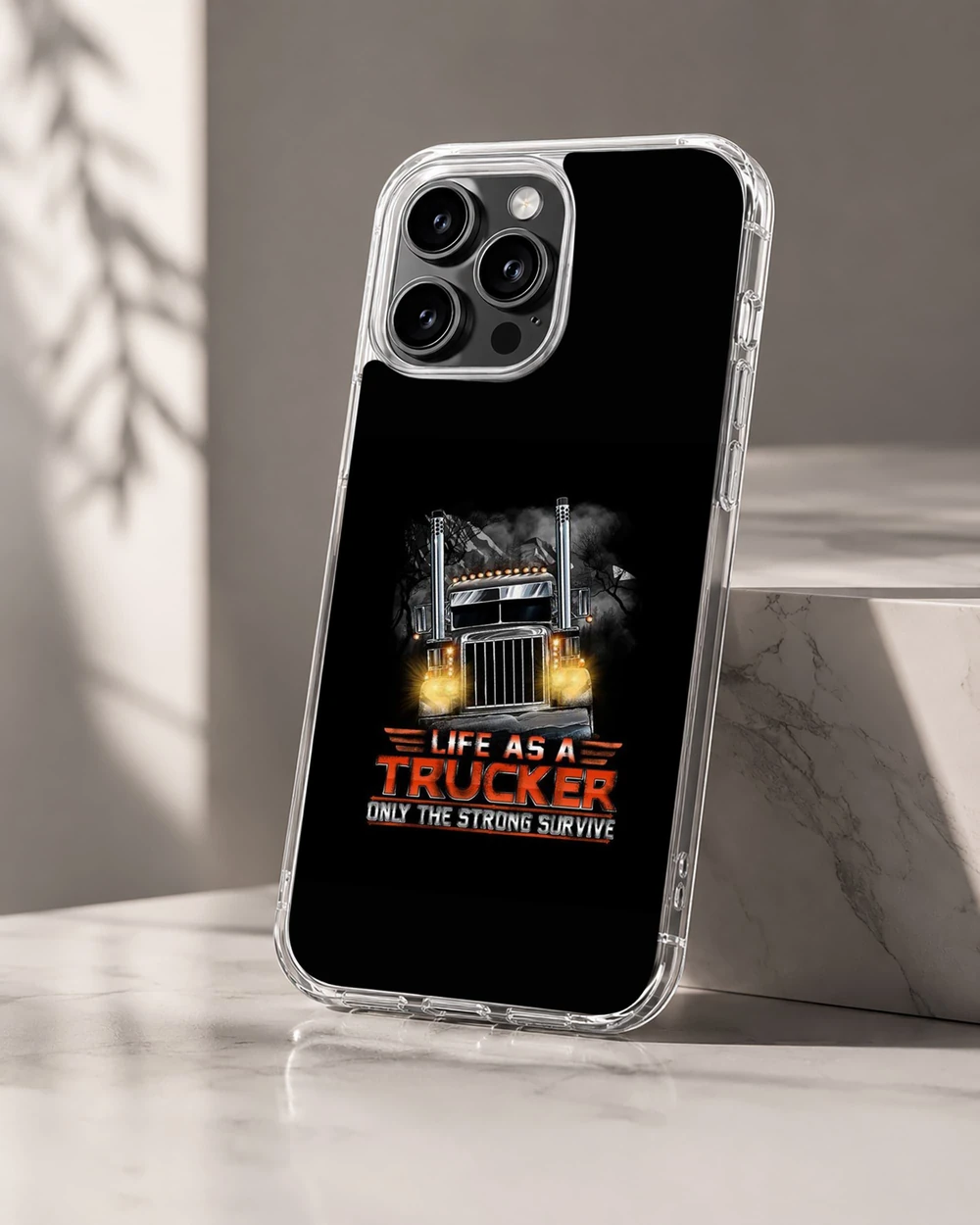 American Truck phone case featuring a truck design